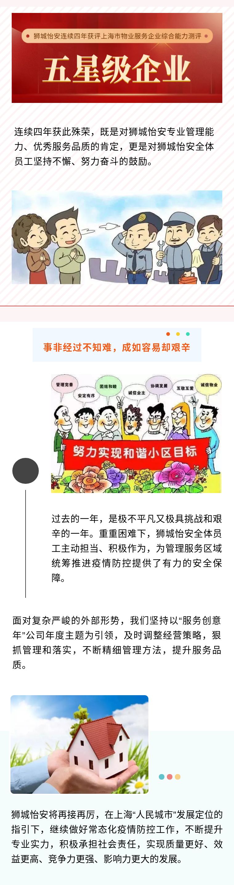 獅城怡安連續(xù)第四年獲評(píng)“上海市物業(yè)服務(wù)企業(yè)綜合能力五星級(jí)企業(yè)” 獅城怡安連續(xù)第四年獲評(píng)“上海市物業(yè)服務(wù)企業(yè)綜合能力五星級(jí)企業(yè)”